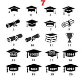 Sterling Silver Personalized Pattern Graduation Ring Gift for Graduates