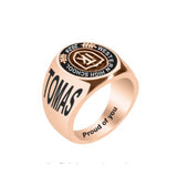 Sterling Silver Personalized  Birthstone Engraved High School College  Class Ring