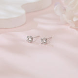 925 Sterling Silver Elegant Brilliance: Classic Round Cut Moissanites In Four-prong Setting