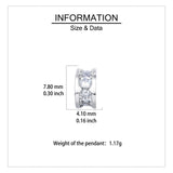 925 Sterling Silver Elegant Three-stone Moissanite Hoop Earrings In Plated with White Gold