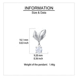 925 Sterling Silver Elegant Leaf-inspired Moissanite Drop Earrings