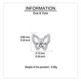 925 Sterling Silver Elegant Butterfly Moissanite Earrings With Sparkling Accents