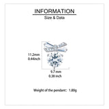 925 Sterling Silver Butterfly Wing Moissanite Stud Earrings In Plated with White Gold