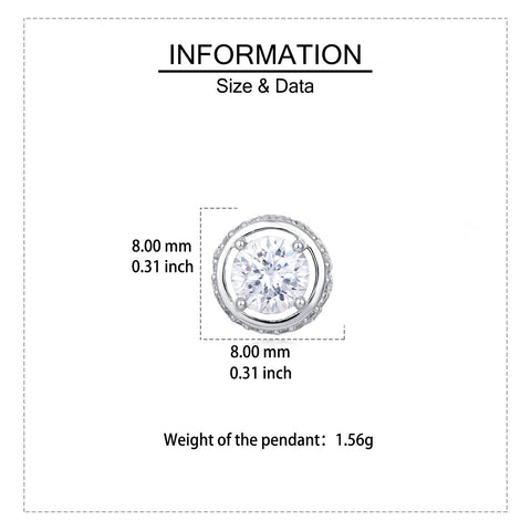 925 Sterling Silver Elegant Silver Moissanite Halo Stud Earrings With Pavé Accents