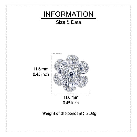 925 Sterling Silver Elegant Floral Zircon Earrings