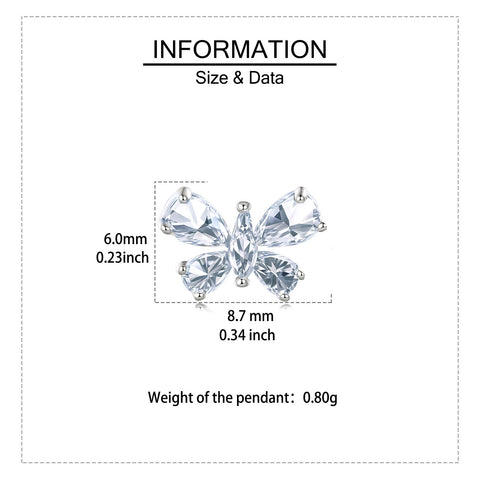 925 Sterling Silver Elegant Butterfly Zircon Earrings In Sterling Silver