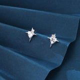925 Sterling Silver **starlight Heart Zircon Earrings**