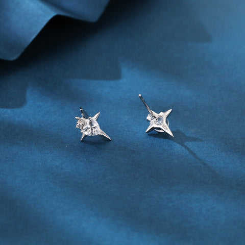 925 Sterling Silver **starlight Heart Zircon Earrings**