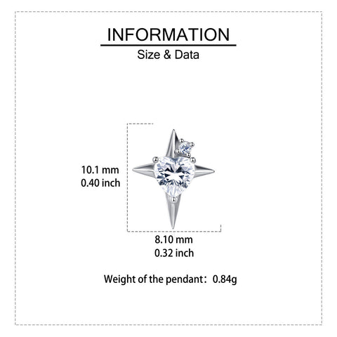 925 Sterling Silver **starlight Heart Zircon Earrings**