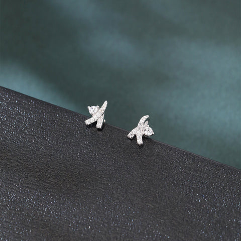 925 Sterling Silver Elegant Silver Starfish Earrings With Zircon Accents