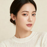 925 Sterling Silver Elegant Teardrop Earrings With Pearl-edged Design