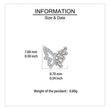 925 Sterling Silver Elegant Zircon Butterfly Stud Earrings On Blue Velvet Background