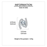 925 Sterling Silver Elegant Silver Horseshoe Stud Earrings With Sparkling Zircon Accents