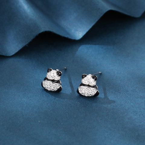 925 Sterling Silver Luxury Zircon Frog Stud Earrings