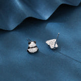 925 Sterling Silver Luxury Zircon Frog Stud Earrings