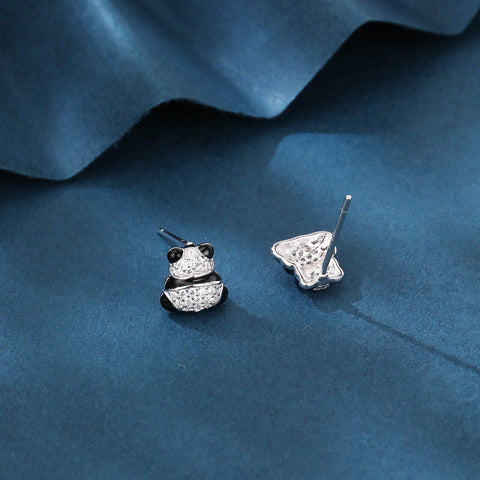 925 Sterling Silver Luxury Zircon Frog Stud Earrings