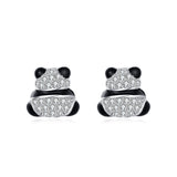 925 Sterling Silver Luxury Zircon Frog Stud Earrings