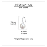925 Sterling Silver Elegant Pearl Drop Earrings In Sterling Silver