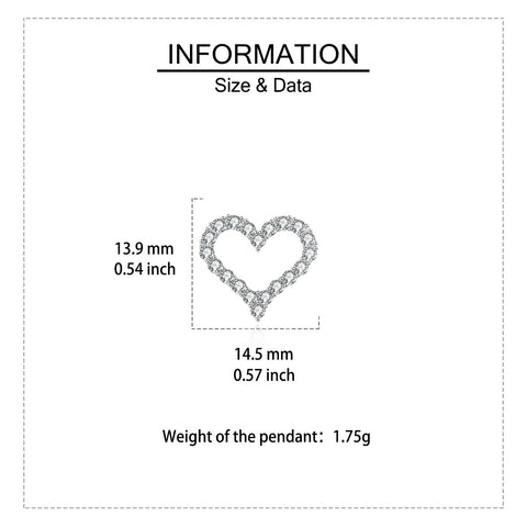 925 Sterling Silver Elegant Heart-shaped Zircon Accent Silver Stud Earrings