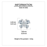 925 Sterling Silver Elegant Zircon Floral Stud Earrings