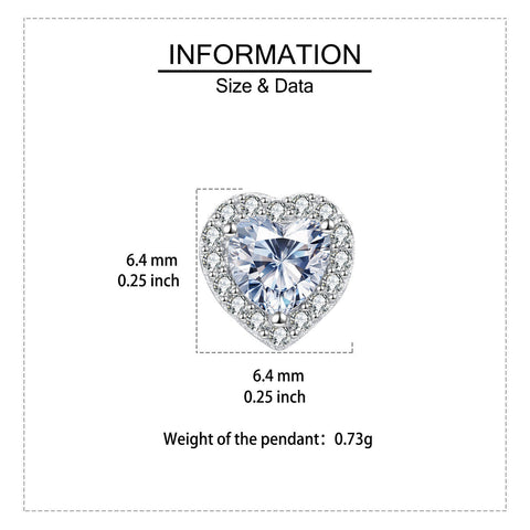 925 Sterling Silver Eternal Love Heart-shaped Zircon Earrings With Sparkling Accents