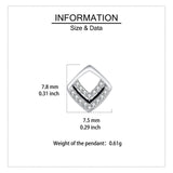 925 Sterling Silver Elegant Square Zircon Earrings With Black Enamel Accents In Sterling Silver