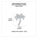 925 Sterling Silver Zircon Palm Tree Silver Stud Earrings – Tropical Chic Jewelry