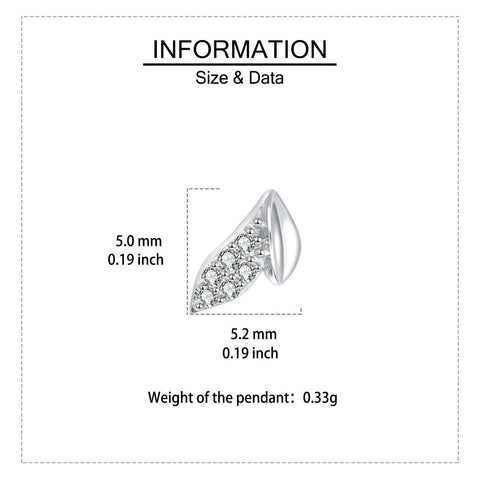 925 Sterling Silver Elegant Silver Leaf Zircon Stud Earrings With Modern Design