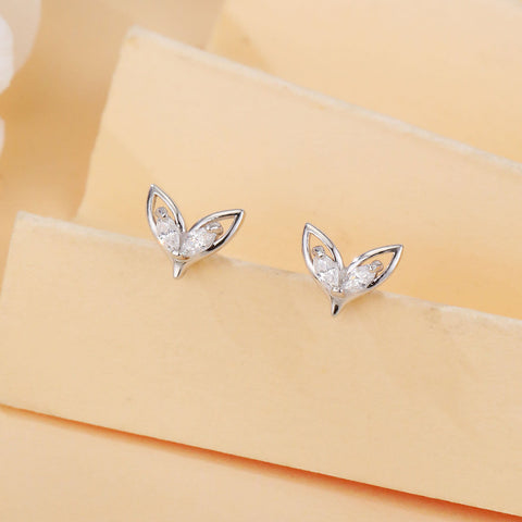 925 Sterling Silver Elegant Silver Stud Earrings With Marquise Zircons - Timeless Sophistication