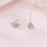 925 Sterling Silver Elegant Zircon Leaf Earrings: A Symphony Of Luxury And Nature