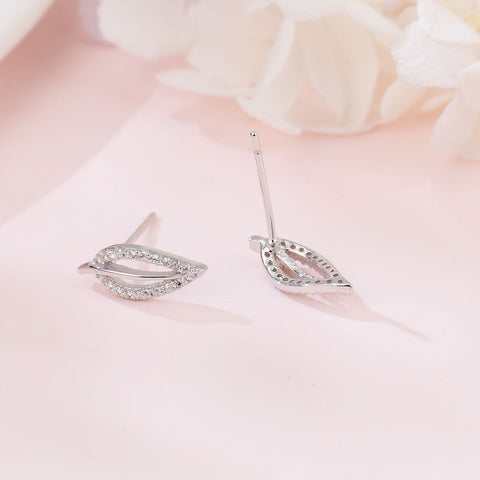 925 Sterling Silver Elegant Teardrop Zircon Earrings In Sterling Silver