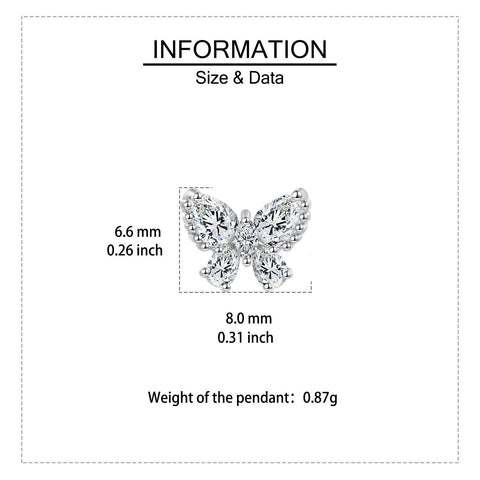 925 Sterling Silver Elegant Butterfly Zircon Earrings With Sparkling Gemstone Accents