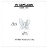 925 Sterling Silver Classic Silver Butterfly Stud Earrings With Intricate Wing Details