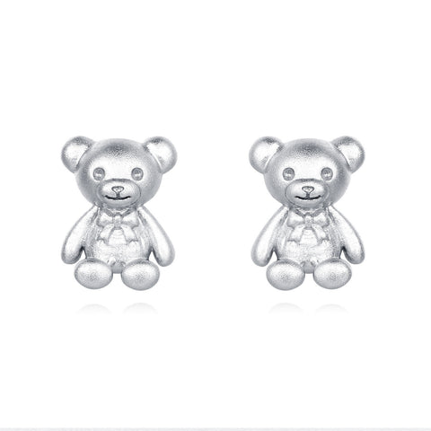 925 Sterling Silver Silver Teddy Bears With Bow Ties: Elegant Decorative Figurines