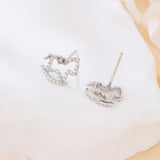 925 Sterling Silver Elegant Heart-shaped Zircon Earrings For Special Occasions