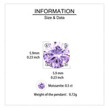 925 Sterling Silver Elegant Purple Sapphire Stud Earrings With Four-prong Setting For Everyday Chic