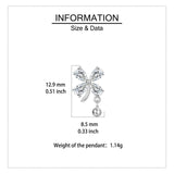 925 Sterling Silver Elegant Silver Floral Zircon Drop Earrings