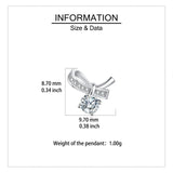 925 Sterling Silver Elegant Silver Moissanite Bow Earrings