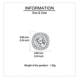 925 Sterling Silver Elegant Moissanite Halo Stud Earrings In Sterling Silver