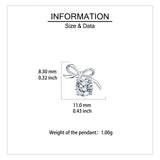 925 Sterling Silver Elegant Silver Bow Earrings With Sparkling Central Stones