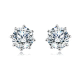 925 Sterling Silver Elegant Moissanite Stud Earrings In Silver: Timeless Beauty Meets Modern Simplicity