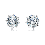 925 Sterling Silver Elegant Moissanite Stud Earrings In Silver: Timeless Beauty Meets Modern Simplicity