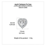 925 Sterling Silver Elegant Sparkling Heart-shaped Moissanite Earrings