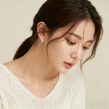 925 Sterling Silver Butterfly Moissanite Earrings In Sterling Silver