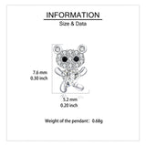 925 Sterling Silver **heart-shaped Zircon Earrings With Pavé Accents And Black Onyx Eyes**