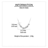 925 Sterling Silver Geometric Faceted Bead Necklace With Symmetrical Design In Shiny Silver Finish