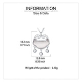 925 Sterling Silver Elegant Silver Cloud Pendant Necklace With Zircon Accents And Dangling Spheres