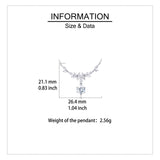 925 Sterling Silver Elegant Zircon Flower Necklace With Sparkling Silver Chain And Pendant