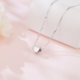 925 Sterling Silver Classic Silver Heart Pendant Necklace