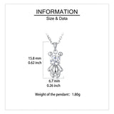925 Sterling Silver Elegant Zircon Flower Pendant Necklace With Sterling Silver Chain